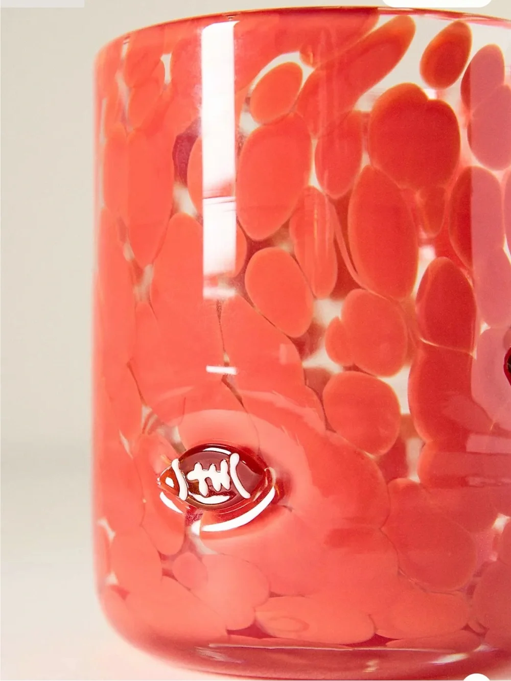 Anthropologie Sports Icon Football Juice Glass in Red